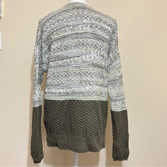 Caslon Colour Block Crewneck Sweater - Olive Green - Picture 5 of 9